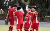 [ẢNH] Olympic Việt Nam sảng khoái cười hết cỡ trước trận quyết đấu Syria
