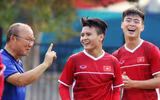 [ẢNH] Olympic Việt Nam sảng khoái cười hết cỡ trước trận quyết đấu Syria