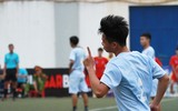 [ẢNH] Pha ăn mừng mang thương hiệu Ronaldo được tái hiện trên sân Tây Hồ