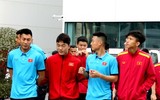 [ẢNH] ĐT Việt Nam tập nhẹ ở khách sạn, lấy lại sức sau chuyến bay dài