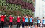 [ẢNH] ĐT Việt Nam tập nhẹ ở khách sạn, lấy lại sức sau chuyến bay dài