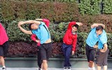 [ẢNH] ĐT Việt Nam tập nhẹ ở khách sạn, lấy lại sức sau chuyến bay dài