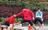 [ẢNH] ĐT Việt Nam tập nhẹ ở khách sạn, lấy lại sức sau chuyến bay dài