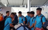 Những hình ảnh đầu tiên của U23 Việt Nam sau khi đặt chân đến Thái Lan