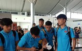 Những hình ảnh đầu tiên của U23 Việt Nam sau khi đặt chân đến Thái Lan