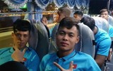 Những hình ảnh đầu tiên của U23 Việt Nam sau khi đặt chân đến Thái Lan