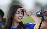 [ẢNH] Mặc áo U23 Việt Nam, nữ phóng viên Hàn Quốc xinh đẹp gây sốt