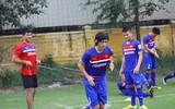 Công Phượng và đồng đội vui vẻ 