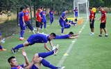 Công Phượng và đồng đội vui vẻ 