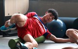 Tuyển thủ U22 Việt Nam rèn cơ bắp trước thềm SEA Games 29