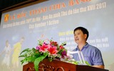 Hình ảnh lễ bốc thăm chia bảng giải bóng đá học sinh THPT Hà Nội 2017