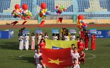 Hình ảnh lễ bốc thăm chia bảng giải bóng đá học sinh THPT Hà Nội 2017