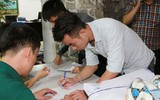 Hình ảnh lễ bốc thăm chia bảng giải bóng đá học sinh THPT Hà Nội 2017