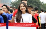Nữ sinh Hà thành điệu đà trong tà áo trắng giải bóng đá học trò