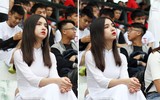 Nữ sinh Hà thành điệu đà trong tà áo trắng giải bóng đá học trò