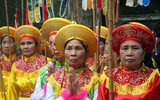 Bỏ tục 'cướp giò hoa tre', người dân kiên nhẫn xếp hàng xin 'lộc' Thánh Gióng
