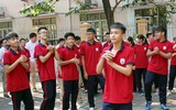 [ẢNH] Đội nắng luyện tập, chờ ngày tranh tài giải bóng đá học sinh Hà Nội 2018