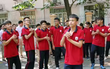 [ẢNH] Đội nắng luyện tập, chờ ngày tranh tài giải bóng đá học sinh Hà Nội 2018