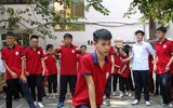 [ẢNH] Đội nắng luyện tập, chờ ngày tranh tài giải bóng đá học sinh Hà Nội 2018