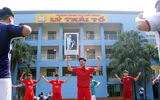[ẢNH] Đội nắng luyện tập, chờ ngày tranh tài giải bóng đá học sinh Hà Nội 2018