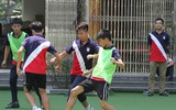 [ẢNH] Đội nắng luyện tập, chờ ngày tranh tài giải bóng đá học sinh Hà Nội 2018