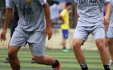[ẢNH] Đội nắng luyện tập, chờ ngày tranh tài giải bóng đá học sinh Hà Nội 2018