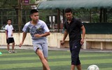 [ẢNH] Đội nắng luyện tập, chờ ngày tranh tài giải bóng đá học sinh Hà Nội 2018