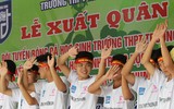[ẢNH] Thầy cô trường Trương Định diễn văn nghệ góp vui trong lễ xuất quân