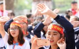 [ẢNH] Lễ xuất quân rộn ràng, rực rỡ sắc màu của thầy trò trường Phùng Khắc Khoan