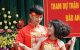 [ẢNH] Lễ xuất quân rộn ràng, rực rỡ sắc màu của thầy trò trường Phùng Khắc Khoan