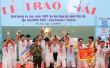 [ẢNH] Toàn cảnh lễ trao giải trận chung kết giải bóng đá học sinh THPT Hà Nội 2018