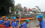 [ẢNH] Tưng bừng hội bơi chải thuyền rồng Hà Nội đầu xuân Kỷ Hợi