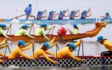 [ẢNH] Tưng bừng hội bơi chải thuyền rồng Hà Nội đầu xuân Kỷ Hợi