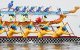 [ẢNH] Tưng bừng hội bơi chải thuyền rồng Hà Nội đầu xuân Kỷ Hợi