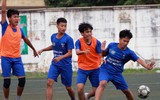 [ẢNH] Bàn thắng 'quý như vàng' đưa THPT Tân Lập vào bán kết