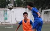 [ẢNH] Bàn thắng 'quý như vàng' đưa THPT Tân Lập vào bán kết