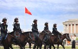[ẢNH] Thích thú hình ảnh Cảnh sát cơ động kỵ binh diễu hành tại Hà Nội
