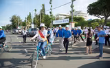 Hoa hậu Biển Thùy Trang đạp xe kêu gọi bảo vệ môi trường