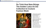 BST áo dài Việt lần đầu được trình diễn tại 