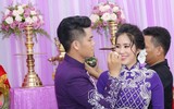 Lê Phương và chồng trẻ không ngừng thể hiện tình yêu tại lễ cưới