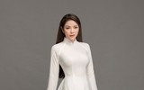 Lý Nhã Kỳ đẹp nền nã trong tà áo dài truyền thống