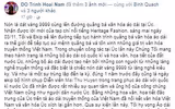 NTK Đỗ Trịnh Hoài Nam mang nón dát vàng sang Úc