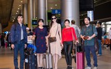 Trở về từ Miss World, Mỹ Linh đeo kính đen che mắt thâm quầng