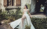 Chế Nguyễn Quỳnh Châu diện váy cưới giữa khung cảnh đầy chất thơ