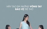 Á hậu Thanh Tú thực hiện bộ ảnh chống xâm hại trẻ em