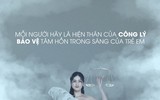 Á hậu Thanh Tú thực hiện bộ ảnh chống xâm hại trẻ em
