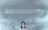 Á hậu Thanh Tú thực hiện bộ ảnh chống xâm hại trẻ em