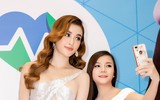 Á hậu Huyền My thận trọng khi mặc váy có đường cắt xẻ táo bạo