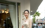 Á hậu Hà Thu tái xuất sau thời gian dài 