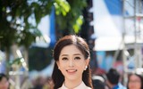 Á hậu Phương Nga về thăm trường trước ngày lên đường thi quốc tế